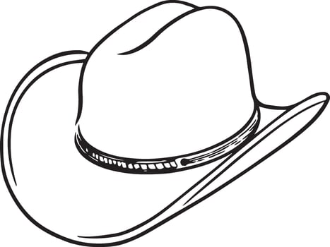 Cowboy Hat Hand Drawn vector