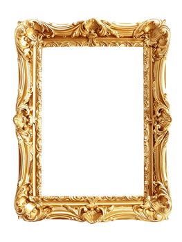 Transparent Background Antique Gilded Frame png