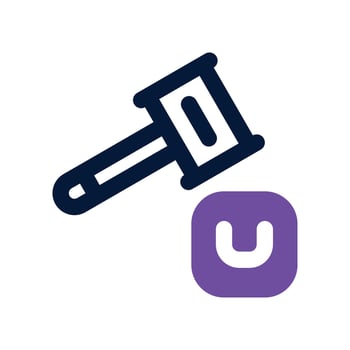 auction sale icon. dual tone icon for your website, mobile, presentation, and logo design. vector