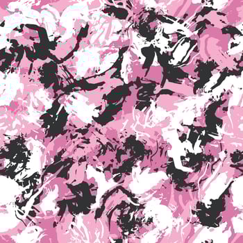 Grunge pink camouflage, modern fashion design. Camo pattern, fashionable fabric. Seamless texture vector