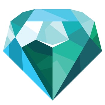 Blue precious sapphire isolated on a white background. Shining blue jewel, colorful gemstone. Cartoon icon vector