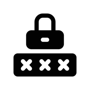 password icon. glyph icon for your website, mobile, presentation, and logo design. vector