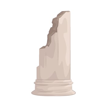 Illustration of broken antique pillar vector