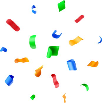 3D color party confetti png