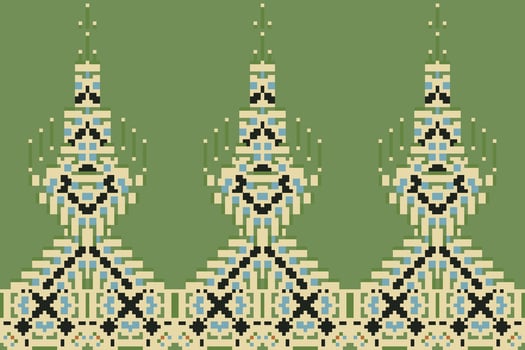 Ethnic Pattern Islamic Geometric Pattern Stencilfolk Embroidery, Aztec Geometric Ornament Print. Design for Carpet, Wallpaper, Clothing, Wrapping, Fabric vector