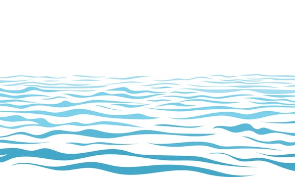 Blue sea surface landscape illustration background vector
