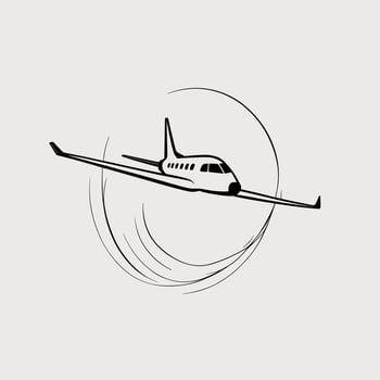 Airplane in Flight vector