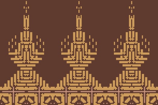 Sari Border Geometric Pattern Backgroundfolk Embroidery, Aztec Geometric Ornament Print. Design for Carpet, Wallpaper, Clothing, Wrapping, Fabric vector