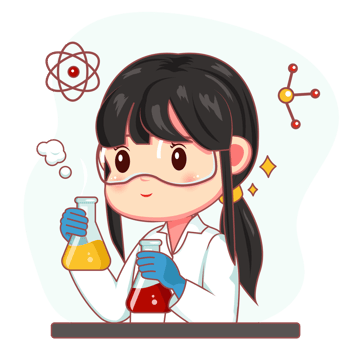 Cute Cartoon Scientist Doing Some Research png