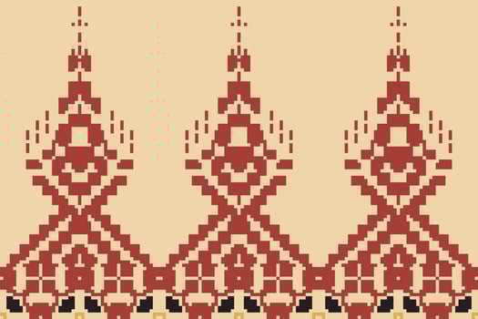 Ethnic Pattern Geometric Abstract Patternfolk Embroidery, Aztec Geometric Ornament Print. Design for Carpet, Wallpaper, Clothing, Wrapping, Fabric vector