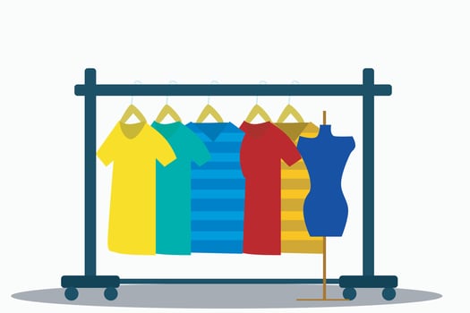 illustration of women's accessories and clothes vector