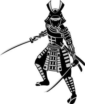 samurai black and white design png