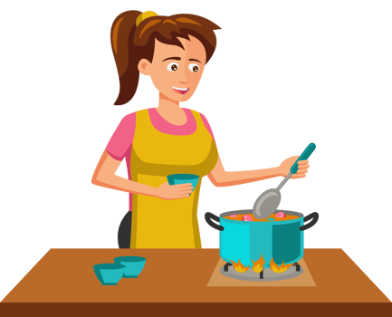 cartoon people cooking png