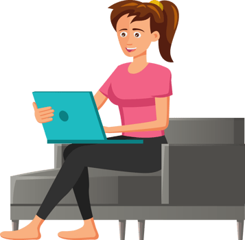 cartoon people use computer png