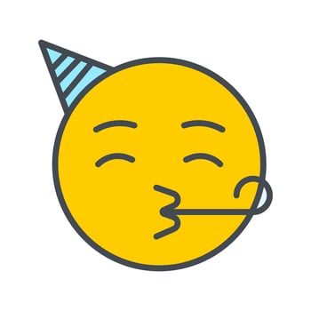 Partying Face Icon Design vector