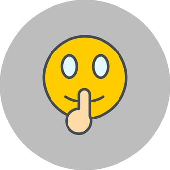 Shushing Face Icon Design vector