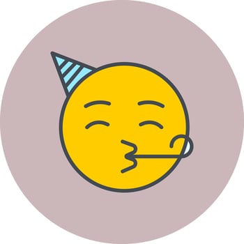 Partying Face Icon Design vector