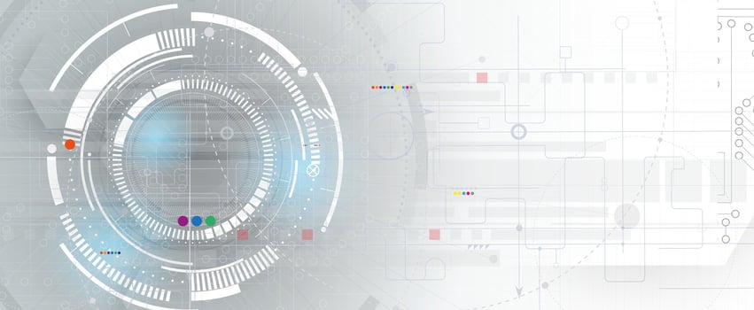 A futuristic technology background with a circular design vector