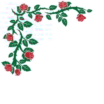 natural rose ornate vector