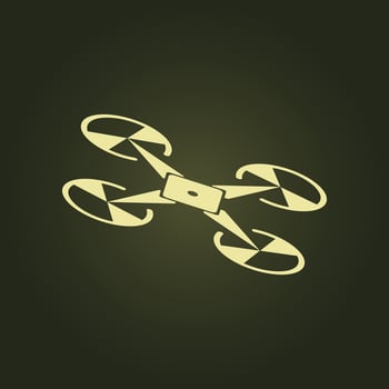 Drone trendy artwork surprising abstract illustration colorful useful design vector