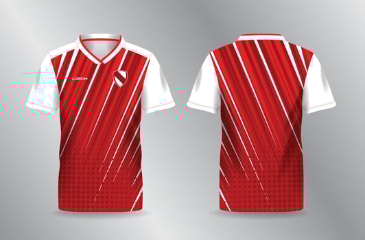 red abstract background and pattern for sport jersey mockup template vector