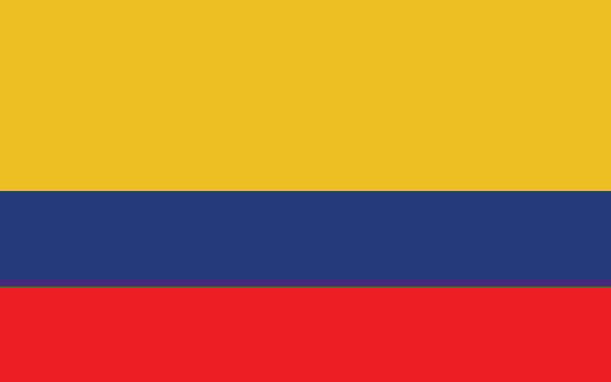 Flag of Columbia. Columbia national flag icon. vector