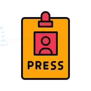 Press Pass Icon Design vector