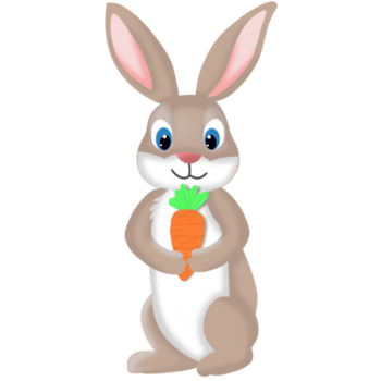 rabbit holding carrot png