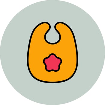Cute Bibs Icon Design vector