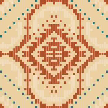 Geometric Ethnic Ikat Print Patternfolk Embroidery, Aztec Geometric Ornament Print. Design for Carpet, Wallpaper, Clothing, Wrapping, Fabric vector