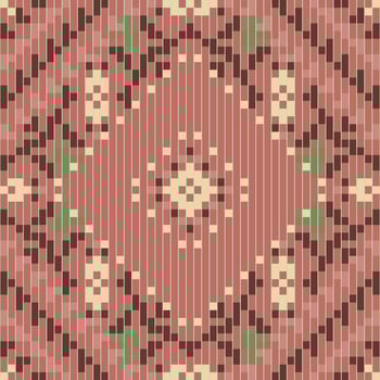 Crochet Ethnic Pattern Designfolk Embroidery, Aztec Geometric Ornament Print. Design for Carpet, Wallpaper, Clothing, Wrapping, Fabric vector