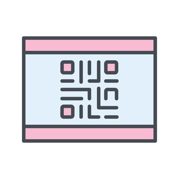 QR Code Business Card Icon Design vector