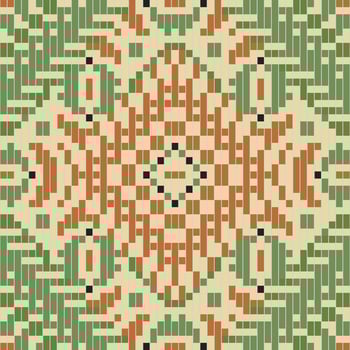 Mosaic Geometric Pattern Drawingfolk Embroidery, Aztec Geometric Ornament Print. Design for Carpet, Wallpaper, Clothing, Wrapping, Fabric vector
