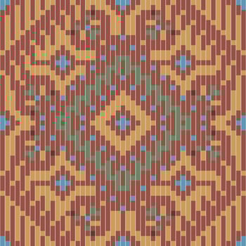 Mosaic Traditional Pattern Backgroundfolk Embroidery, Aztec Geometric Ornament Print. Design for Carpet, Wallpaper, Clothing, Wrapping, Fabric vector