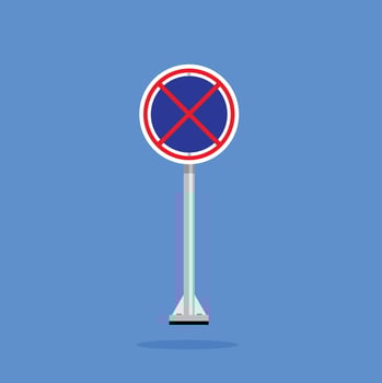 Road sign icon, No Stopping. suitable for poster use and web icons vector