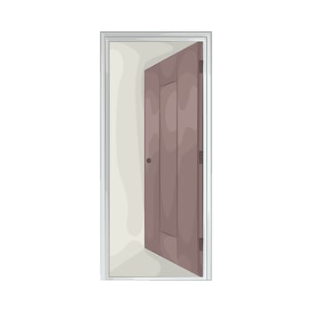Illustration of open door vector