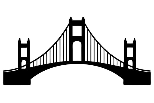 Golden gate bridge clipart vector