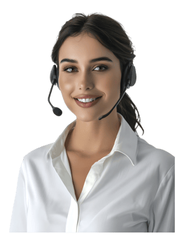Call center agent with headset png