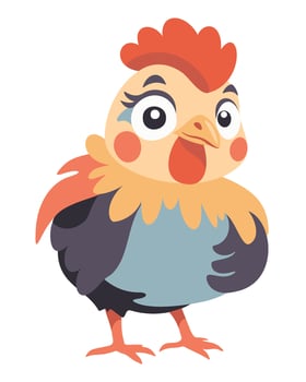 Cute cockerel. isolated illustration vector