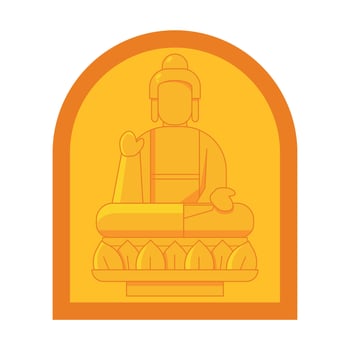 golden buddha illustration vector