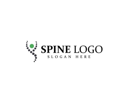 Spine logo design with abstract people concept vector