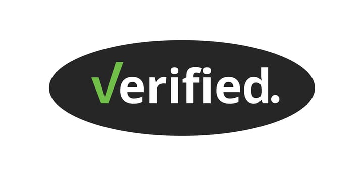 Logo icon verified unique design with blank background vector
