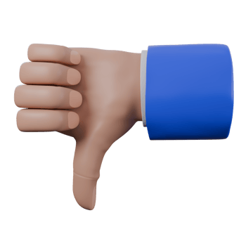 3d illustration of dislike png