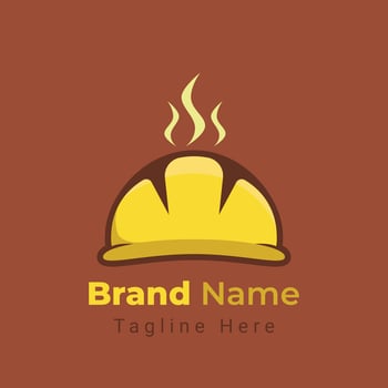 Bread Construction Helmet Logo, combination logo of Bread and Construction Helmet vector