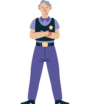 An illustration of a police officer png