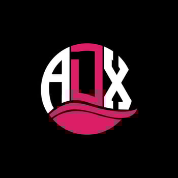 ADX logo monogram isolated on circle element design template, ADX letter logo design on black background. ADX creative initials letter logo concept. ADX. vector