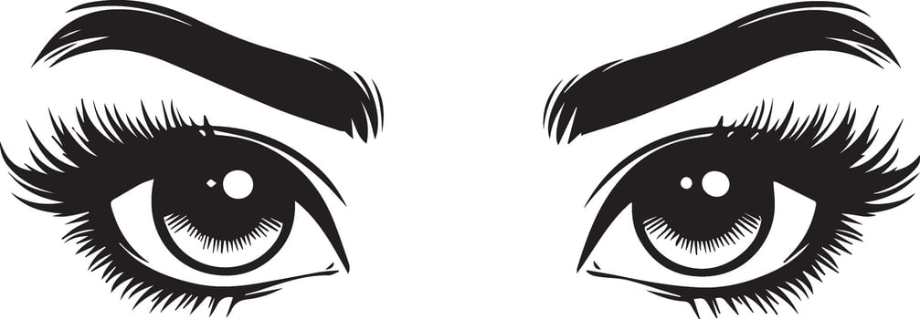 Attractive Beautiful Girl Eyes vector