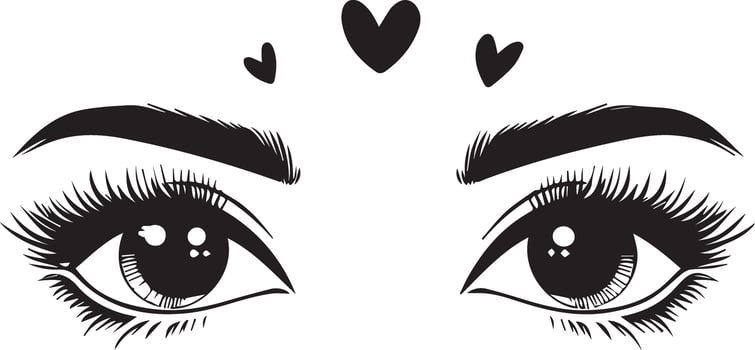 Beautiful Attracted Girl Eyes vector