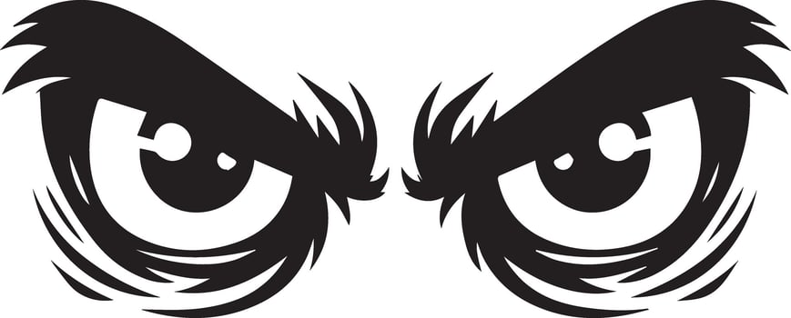 Very Angry Dangerous Eyes vector