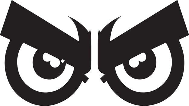 Vengeful Eyes Sculpted Silhouette vector